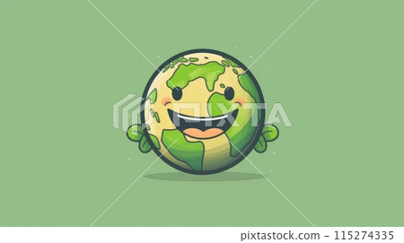 Earth with vibrant nature elements. Ecological and environment-friendly. AIG35. Earth with vibrant nature elements. Ecological and environment-friendly. AIG35. 115274335