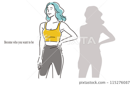 Beautiful style woman illustration 115276087