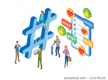 Social media marketing illustration 115276320