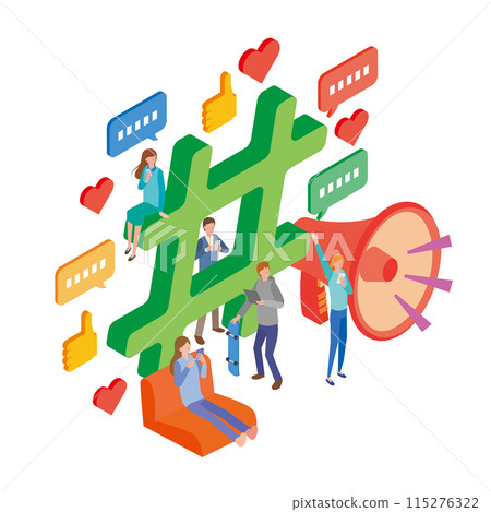 Social media marketing illustration 115276322