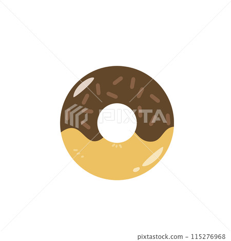 Doughnut doodle colorful illustration Doughnut doodle colorful illustration 115276968