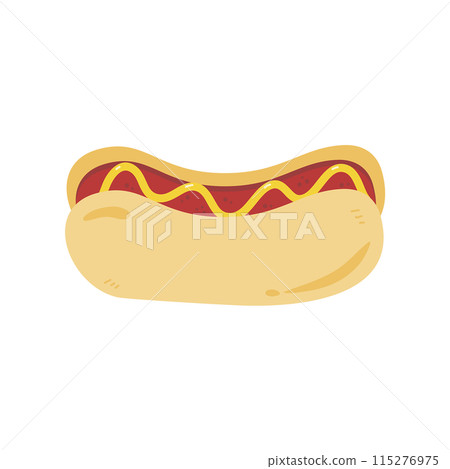 Hotdog cartoon icon illustration Hotdog cartoon icon illustration 115276975