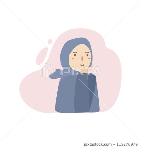 Muslim woman with hijab character  115276979