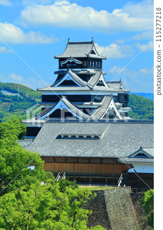 [Kumamoto Prefecture] Kumamoto Castle on a clear day (the castle tower and Honmaru Palace) 115277218