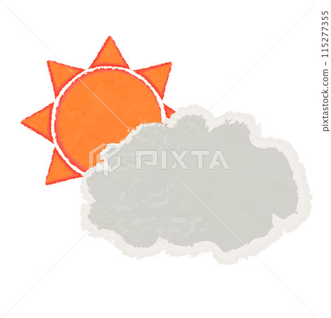 太陽和雲彩的例證 115277355