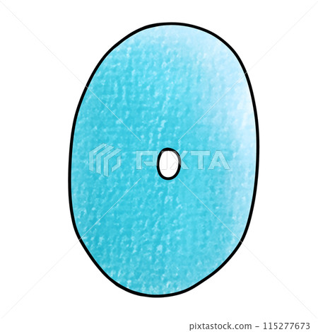 Loose, simple, thick number 0 Analog style 115277673