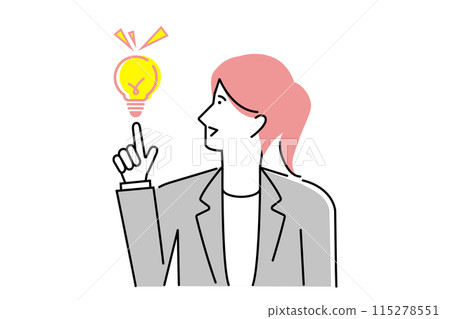 Business woman with an idea 115278551