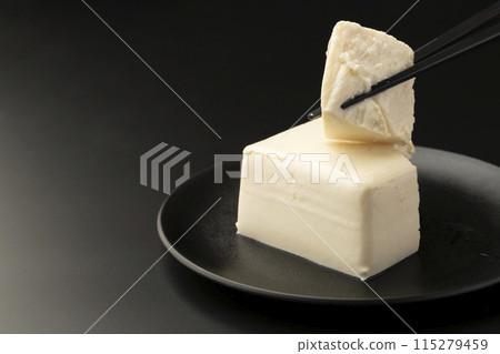 Firm tofu, chopsticks, chopsticks up Firm tofu, chopsticks, chopsticks up 115279459