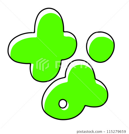 寬鬆簡單的平假名“na”圓角版本，純色 115279659