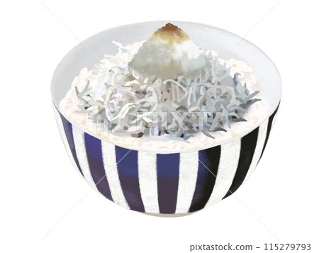 Shirasu rice bowl (without chopsticks) 115279793