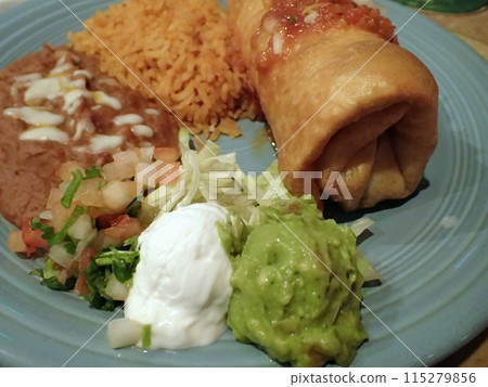 Mexican chimichanga plate Mexican chimichanga plate 115279856