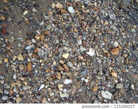 Wet Rocks, Sand, and dirt 115280257