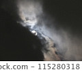 夜空 雲 月亮 115280318