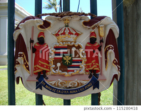Historic Royal Seal at Iolani Palace Historic Royal Seal at Iolani Palace 115280418