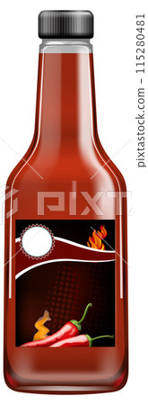Spicy Hot Sauce Bottle Spicy Hot Sauce Bottle 115280481