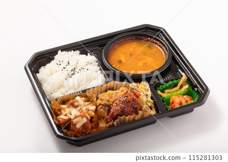 [韓料理便當] 炸雞和起司炒年糕 養蓮雞肉便當 115281303