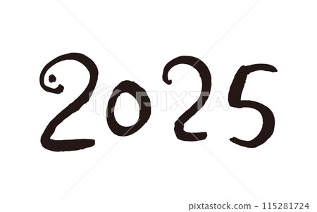 2025 Handwritten calligraphy New Year's card material 115281724