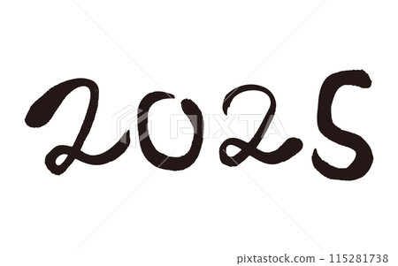 2025 Handwritten calligraphy New Year's card material 115281738