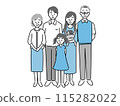 Happy family illustration material 2 115282022