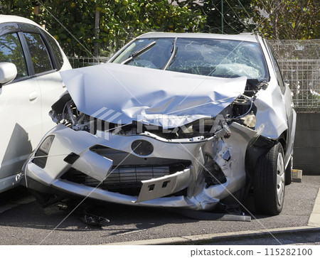 Accident car and open airbag Accident car and open airbag 115282100