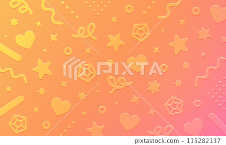 Orange and pink gradation. A stylish background material with a clear and transparent finish. 115282137