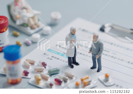 Doctor and patient thinking about overdose 115282182