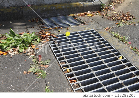 道路上安裝的排水溝 115282205