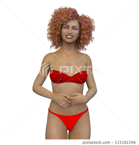 A woman in a bikini figure A woman in a bikini figure 115282206