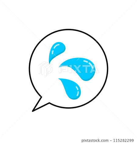 Simple sweat illustration icon 115282299
