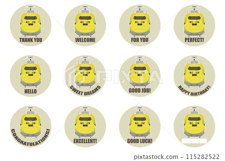 923 Series Shinkansen Doctor Yellow illustration sticker set 04 115282522