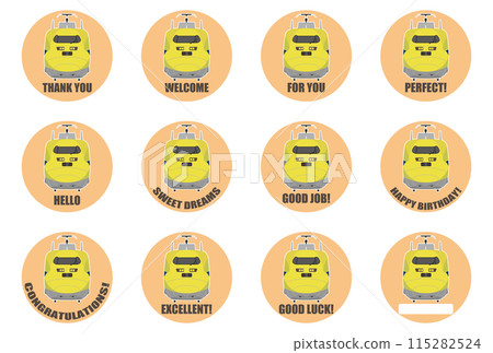 923 Series Shinkansen Doctor Yellow illustration sticker set 06 115282524