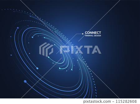 Abstract technology background with Big data. Internet connection, abstract sense of science and technology analytics concept graphic design. Vector illustration 115282608