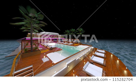 Resort facilities on the sea 115282704