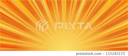 Sunburst background vector illustration. Yellow sunny rays. Retro star light with halftone. Comic abstract wallpaper. Sunburst background vector illustration. Yellow sunny rays. Retro star light with halftone. Comic abstract wallpaper. 115283173