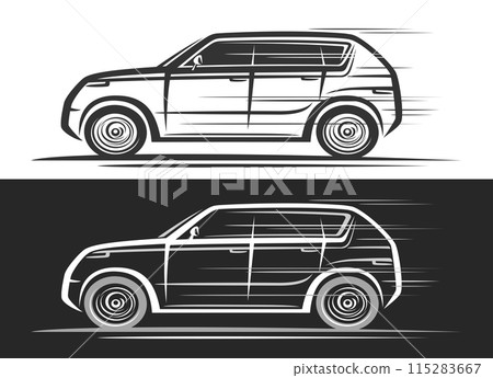 Vector logo for SUV Car 115283667