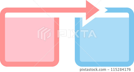 mind map square arrow flat color Icon. 115284176