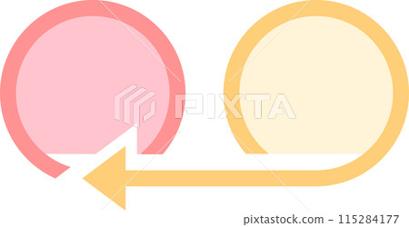 mind map circle arrow flat color Icon. 115284177