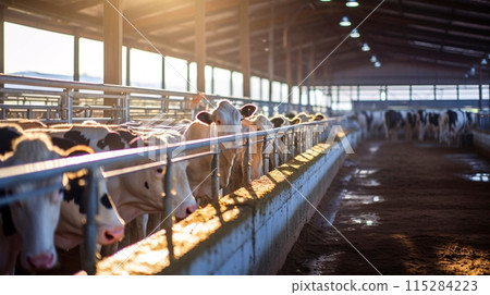 飼養牛隻的牛棚，農業景觀 115284223