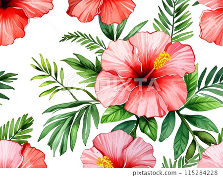 Hibiscus pattern 115284228