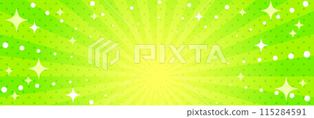 閃閃發光的流行和可愛的集中線背景(黃綠色) 閃閃發光的流行和可愛的集中線背景(黃綠色) 115284591