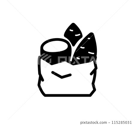 Simple baked potato illustration Simple baked potato illustration 115285031