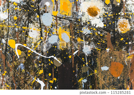 Paint oil art abstract background. Colored oil painting expressive painting 115285281