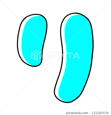 寬鬆簡單的平假名“ri”圓角版本,純色 寬鬆簡單的平假名“ri”圓角版本,純色 115285578