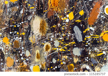 Paint oil art abstract background. Colored oil painting expressive painting 115285737