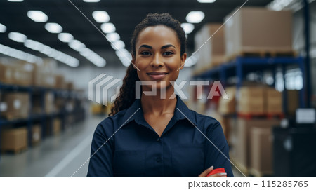 Warehouse worker portrait at workplace 115285765