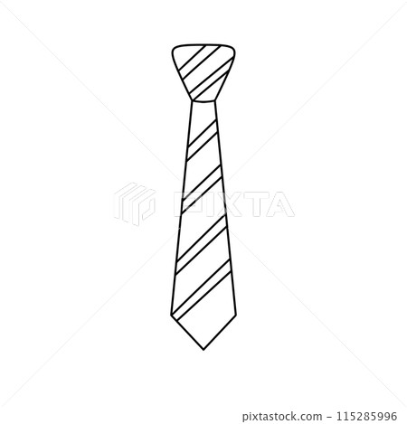 A white tie with a black stripe A white tie with a black stripe 115285996