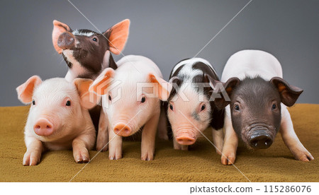 可愛的小豬（AI 生成圖像） 115286076