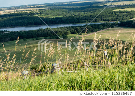 Niobrara National Scenic River in Nebraska summer times  115286497