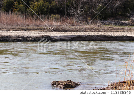 The Platte river in Nebraska flowing down The Platte river in Nebraska flowing down 115286546