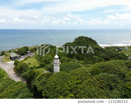 Chiba, Isumi, Taitozaki Lighthouse (drone aerial photography) Chiba, Isumi, Taitozaki Lighthouse (drone aerial photography) 115286552